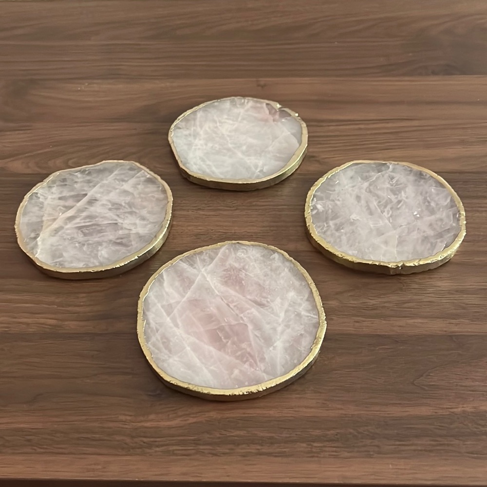 Purple/Pink topaz coasters